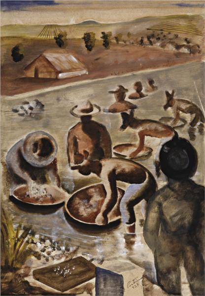  Artist Candido Portinari painting Slaves Sugar Cana Field 